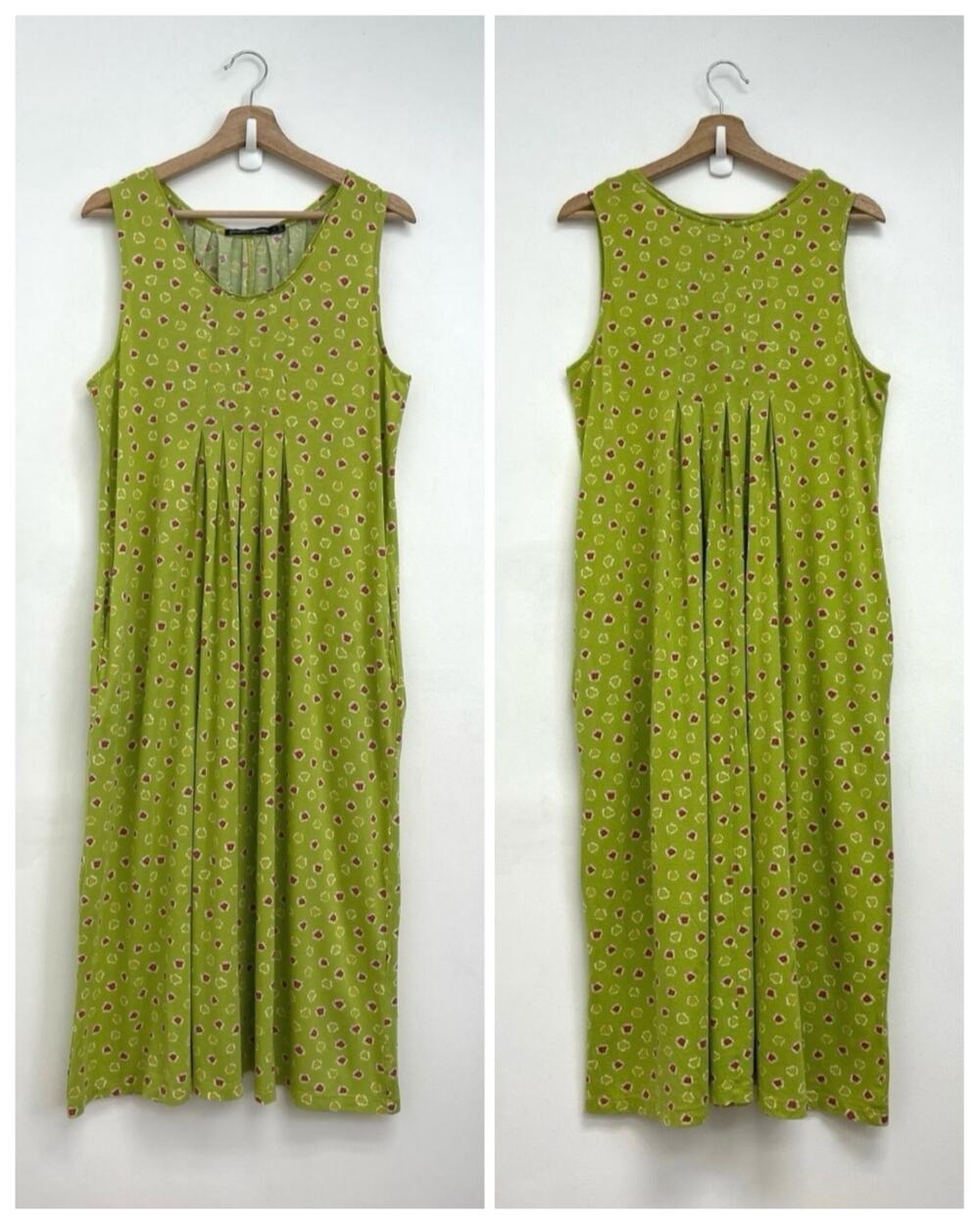 Gudrun Sjödén Colorful Floral Print Modal-Cotton Relaxed Sleeveless Dress Large